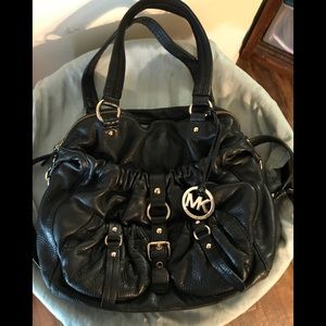 Michael Kors black leather bag